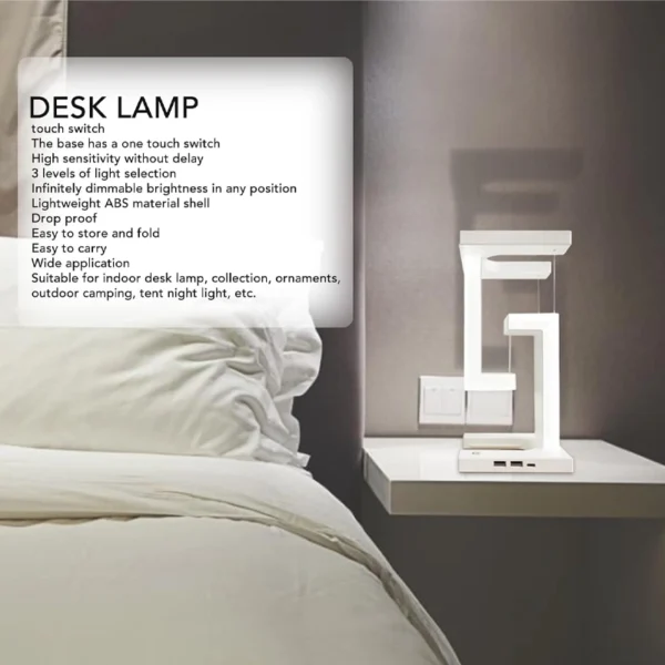 Anti Gravity Reading Deskt Light Magnetic Levitation Table Lamp-13