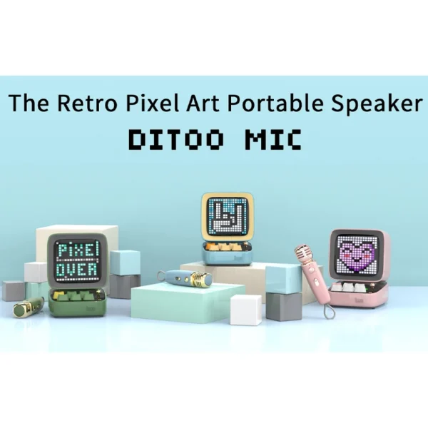 Divoom Ditoo-Mic Mini Karaoke Machine Pixel Art Bluetooth Speaker-19