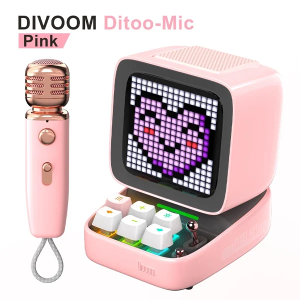 Divoom Ditoo-Mic Mini Karaoke Machine Pixel Art Bluetooth Speaker-8