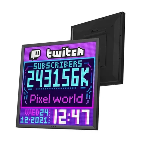 Divoom Pixoo64 64x64 Pixel Art LED Display Social Media Counter-24