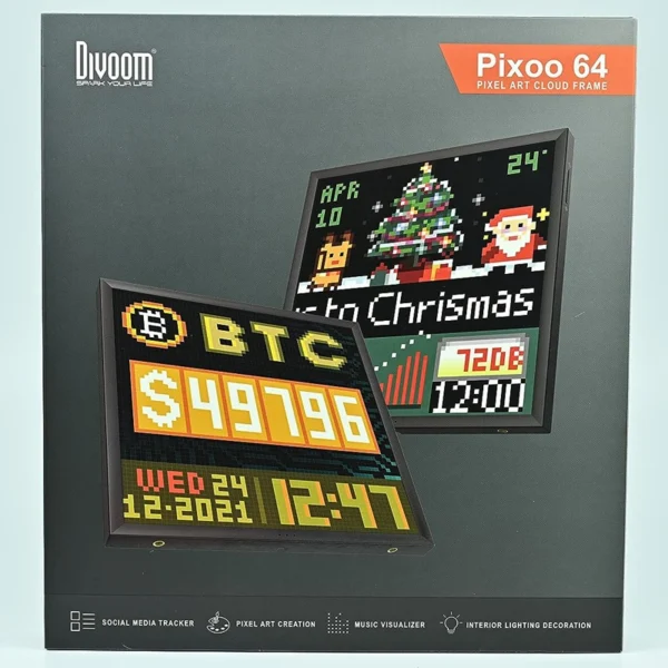 Divoom Pixoo64 64x64 Pixel Art LED Display Social Media Counter-26