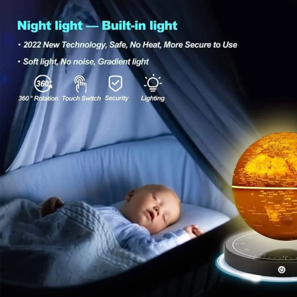 HCNT Levitating Earth Globe Lamp Floating Earth Night Light-5