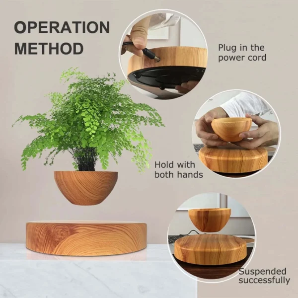 HCNT Magnetic Levitating Floating Plant Pot-4