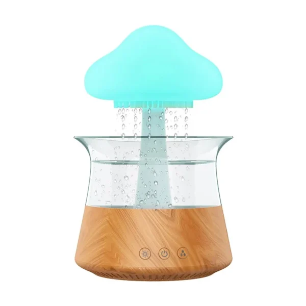 Raining Cloud 7 Colors Night Light Aroma Essential Oil Diffuser H2o water drip rain cloud Mushroom Air Humidifier-1