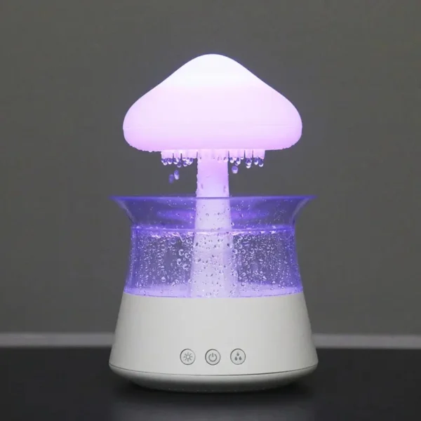 Raining Cloud 7 Colors Night Light Aroma Essential Oil Diffuser H2o water drip rain cloud Mushroom Air Humidifier-10