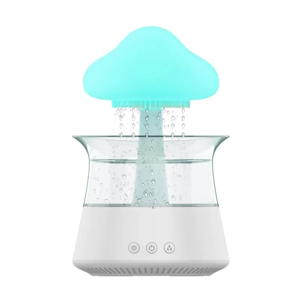 Raining Cloud 7 Colors Night Light Aroma Essential Oil Diffuser H2o water drip rain cloud Mushroom Air Humidifier-5