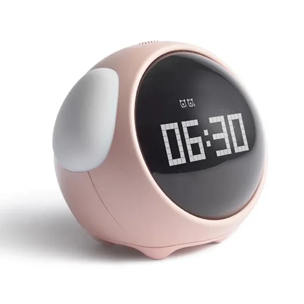 mini smart bluetooth design alarm clock charging voice control night light ring sound alarm clock-4