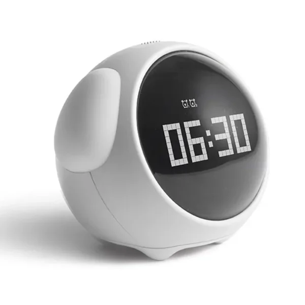 mini smart bluetooth design alarm clock charging voice control night light ring sound alarm clock-5