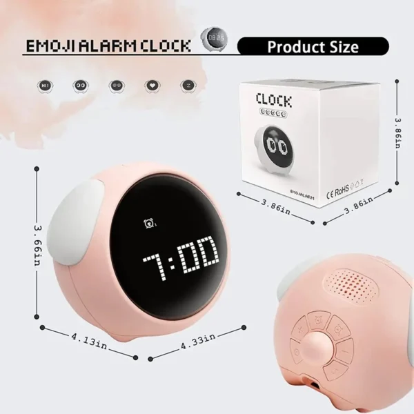 mini smart bluetooth design alarm clock charging voice control night light ring sound alarm clock-6