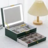 Capacity Double Layers LED Lockable Jewelry Organizer