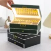 Capacity Double Layers LED Lockable Jewelry Organizer - Image 3