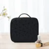 Travel Cosmetic Waterproof Leather Makeup Bag with LED and Mirror