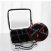 Travel Cosmetic Waterproof Leather Makeup Bag with LED and Mirror - Image 11