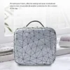 Travel Cosmetic Waterproof Leather Makeup Bag with LED and Mirror - Image 13