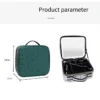 Travel Cosmetic Waterproof Leather Makeup Bag with LED and Mirror - Image 14