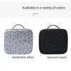Travel Cosmetic Waterproof Leather Makeup Bag with LED and Mirror - Image 15