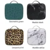Travel Cosmetic Waterproof Leather Makeup Bag with LED and Mirror - Image 22