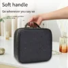 Travel Cosmetic Waterproof Leather Makeup Bag with LED and Mirror - Image 25